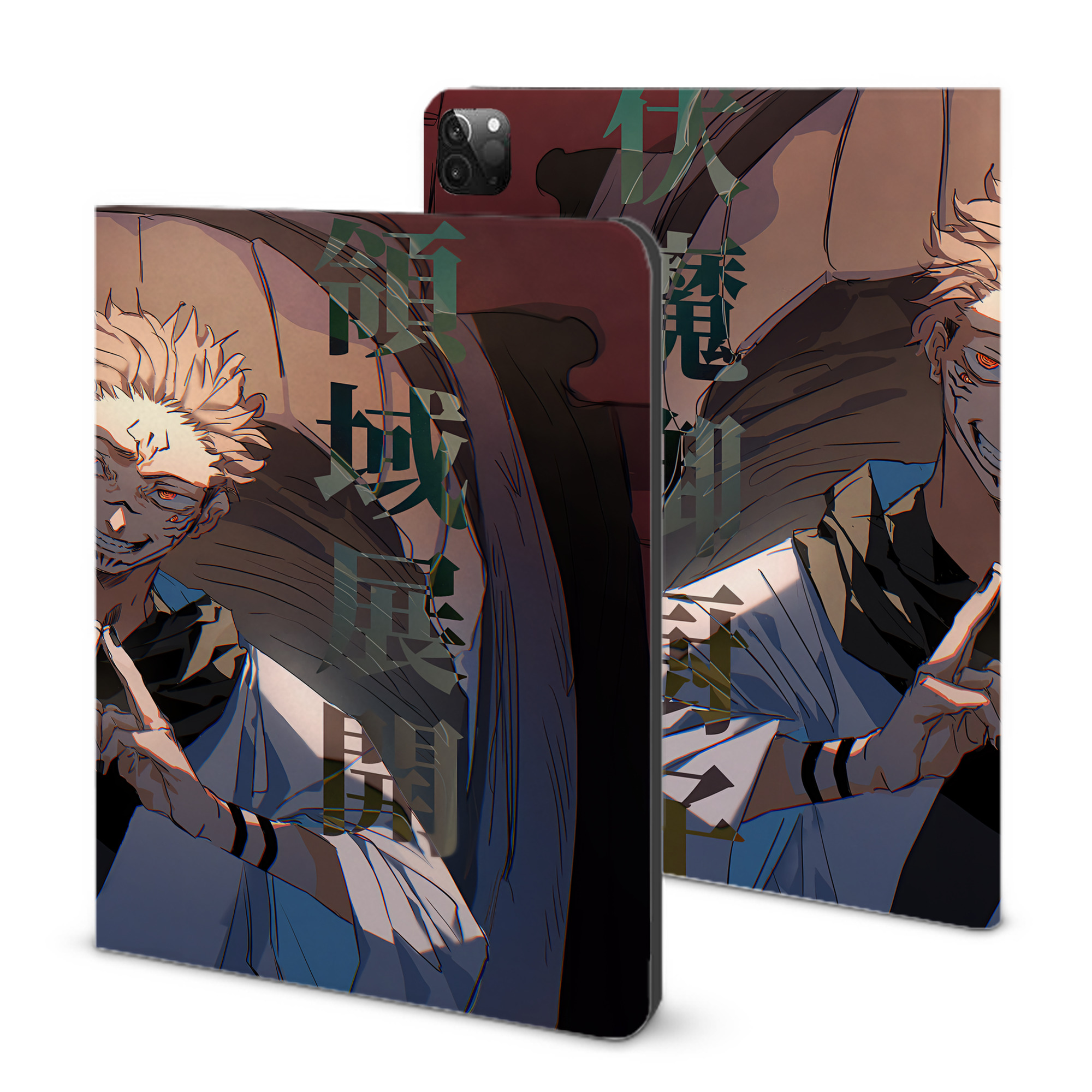 （画像用） 呪術廻戦 Jujutsu Kaisen IPadケース ペンホルダー付き ブックスタイルデザイン
